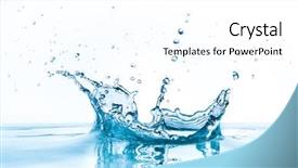  Presentation with splash - Presentation design featuring water splash isolated on white background and a white colored foreground