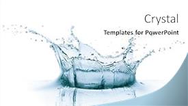  Presentation with water splash - PPT theme having water-splash-isolated-on-white background and a white colored foreground