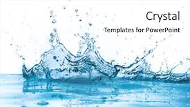  Presentation with fresh water splash green apple isolated white - Beautiful PPT theme featuring water splash isolated on white backdrop and a white colored foreground