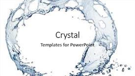  Presentation with blue water splash isolated - Amazing PPT theme having water splash isolated on white backdrop and a  colored foreground