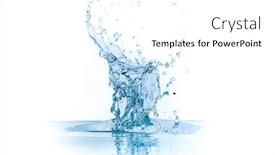  Presentation with splash - Cool new slide set with water-splash-isolated-on-white backdrop and a white colored foreground