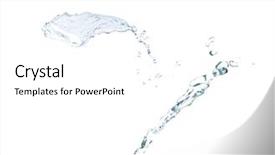  Presentation with water splash - Amazing PPT theme having water splash isolated on white backdrop and a white colored foreground