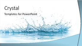 Presentation with rain water - Audience pleasing slide deck consisting of water splash isolated on white backdrop and a white colored foreground