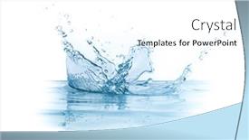  Presentation with water splash - Presentation theme featuring water-splash-isolated-on-white background and a white colored foreground