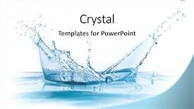  Presentation with blue water splash isolated - Amazing presentation having water splash isolated on white backdrop and a white colored foreground