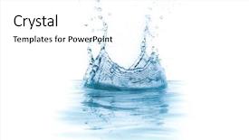  Presentation with fresh water splash green apple isolated white - Amazing slide set having water splash isolated on white backdrop and a white colored foreground