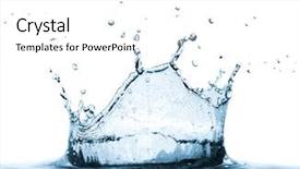  Presentation with healthy drink - PPT theme consisting of water splash isolated on white background clear fresh healthy drink concept background and a white colored foreground