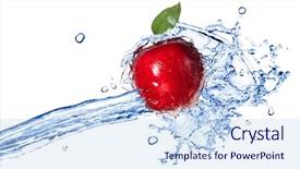  Presentation with water leaf - Slide deck with water splash isolated on white background and a sky blue colored foreground