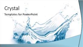  Presentation with water splash - Beautiful presentation design featuring water splash isolated on white backdrop and a white colored foreground