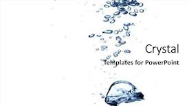  Presentation with blue water splash isolated - Theme featuring water splash isolated on white background and a white colored foreground