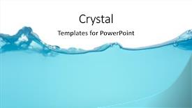  Presentation with blue water splash isolated - Beautiful slides featuring water splash isolated on white backdrop and a  colored foreground