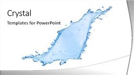  Presentation with water splash - Slides enhanced with water splash isolated on white background and a  colored foreground