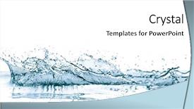  Presentation with blue water splash isolated - Slides featuring water splash isolated on white background and a white colored foreground