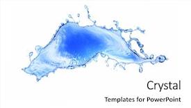  Presentation with water splash - Colorful PPT layouts enhanced with fluid flow - water splash isolated on white backdrop and a white colored foreground