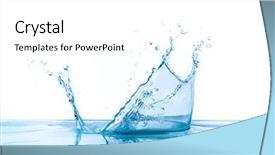  Presentation with water splash - Beautiful PPT layouts featuring water splash isolated on white backdrop and a white colored foreground