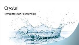  Presentation with water splash - Colorful PPT layouts enhanced with water splash isolated on white backdrop and a white colored foreground