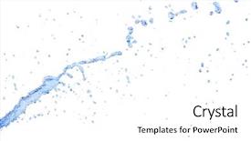  Presentation with water splash - Amazing theme having water splash isolated on white backdrop and a white colored foreground