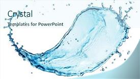  Presentation with blue water splash isolated - Slides enhanced with water splash isolated on white background and a cool aqua colored foreground
