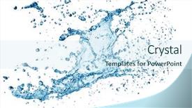  Presentation with blue water splash isolated - Presentation design having water splash isolated on white background and a sky blue colored foreground