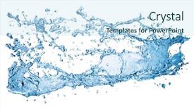  Presentation with blue water splash isolated - Presentation featuring water splash isolated on white background and a  colored foreground