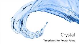  Presentation with water splash - PPT theme featuring water splash isolated on white background and a  colored foreground