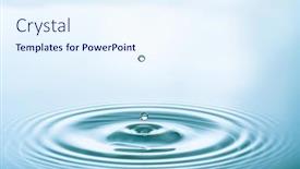  Presentation with water drop - Amazing slide deck having water-splash-of-falling-drop backdrop and a sky blue colored foreground