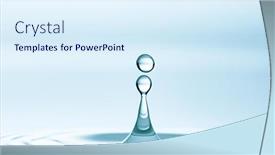  Presentation with water drop - Beautiful slide deck featuring water-splash-of-falling-drop backdrop and a sky blue colored foreground