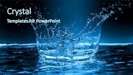  Presentation with water splash - Audience pleasing PPT layouts consisting of water splash on black background backdrop and a navy blue colored foreground