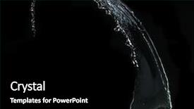  Presentation with water splash - Cool new slide deck with water splash on black background backdrop and a black colored foreground