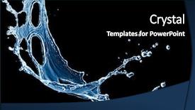  Presentation with water splash - PPT theme featuring water splash on black background and a black colored foreground
