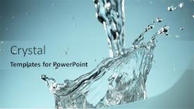  Presentation with splash - PPT layouts with water-splash-on-blue-background background and a light blue colored foreground