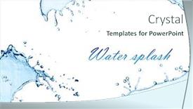  Presentation with water wave - Audience pleasing PPT theme consisting of water splash wave bubbles background backdrop and a cool aqua colored foreground