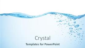  Presentation with air bubbles - Cool new PPT theme with water-splash-with-bubbles backdrop and a sky blue colored foreground