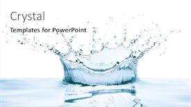  Presentation with splash - Presentation theme with water-splash-with-reflection-isolated background and a white colored foreground