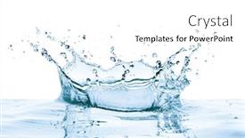  Presentation with water splash - PPT layouts enhanced with water-splash-with-reflection-isolated background and a white colored foreground