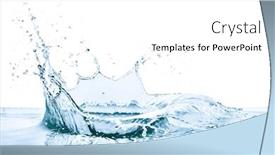  Presentation with splash - PPT theme with water-splash-with-reflection-isolated background and a white colored foreground