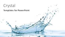  Presentation with water splash - Audience pleasing PPT theme consisting of water-splash-with-reflection-isolated backdrop and a white colored foreground