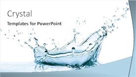  Presentation with splash - Audience pleasing theme consisting of water-splash-with-reflection-isolated backdrop and a white colored foreground