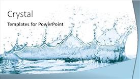  Presentation with water splash - Presentation with water-splash-with-reflection-isolated background and a white colored foreground