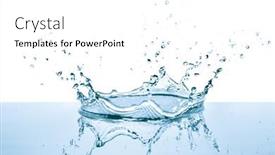 Presentation with water splash - PPT layouts having water-splash-with-reflection-isolated background and a white colored foreground