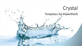  Presentation with water splash - Cool new presentation design with water splash with reflection isolated backdrop and a white colored foreground