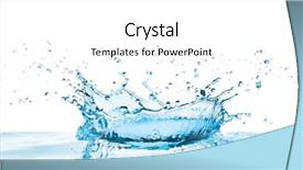  Presentation with splash - Slides with water splash with reflection background and a white colored foreground