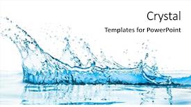  Presentation with water splash - PPT layouts consisting of water splash with reflection background and a white colored foreground