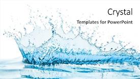  Presentation with water splash - Colorful presentation design enhanced with water splash with reflection backdrop and a white colored foreground