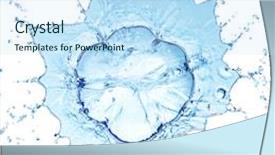  Presentation with water ripple - Presentation enhanced with water splash with ripple from top view isolated on white background and a sky blue colored foreground