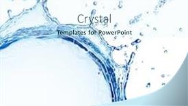  Presentation with water ripple - Audience pleasing PPT theme consisting of water splash with ripple from top view isolated on white backdrop and a sky blue colored foreground