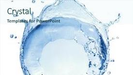  Presentation with water ripple - Audience pleasing slides consisting of water splash with ripple backdrop and a sky blue colored foreground