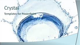  Presentation with water ripple - Beautiful presentation featuring water splash with ripple from top view isolated on white backdrop and a sky blue colored foreground