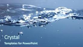  Presentation with water drop - Slides enhanced with water splash background and a ocean colored foreground