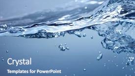  Presentation with splash - PPT theme having water splash background and a teal colored foreground